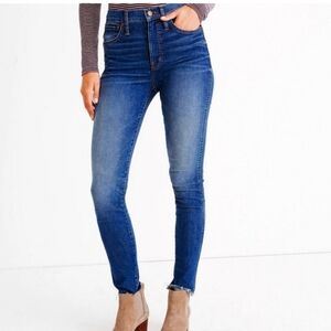 Madewell 10" High-Rise Skinny Jeans in Kingston Wash: Raw-Hem Edition Size 25